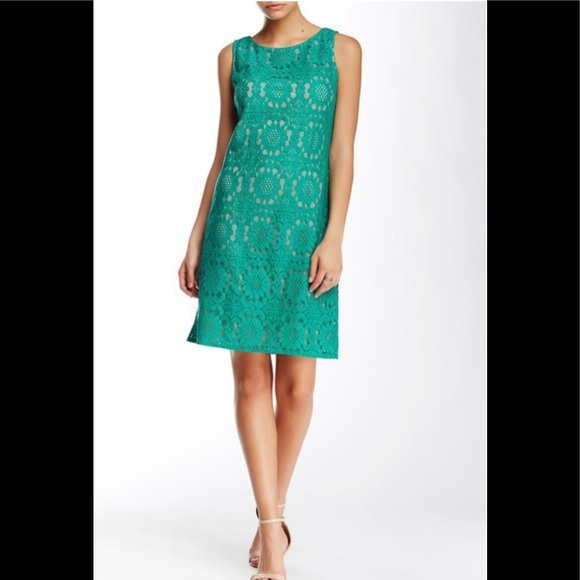 Eliza J Dresses & Skirts - Eliza J | Green Lace Shift Style Dress
